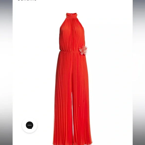 Beautiful vibrant orange high neck jumpsuit